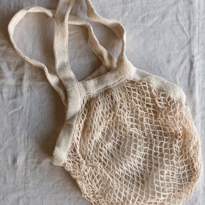 Pillowpia Organic Cotton French Market String Bag No. 2 Natural Cotton
